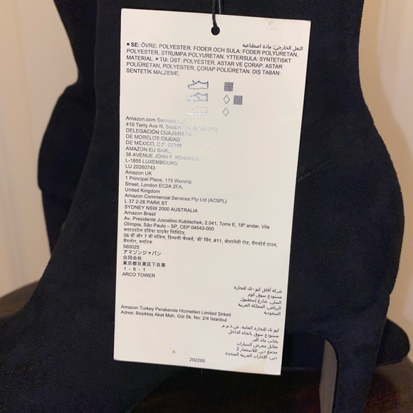 New Black Sock Boots - Size 9 - Picture 4 of 5